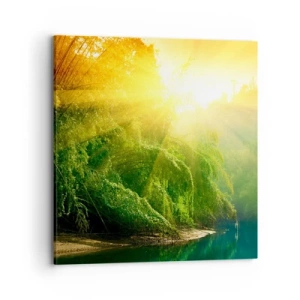 Impression sur toile - Image sur toile - Se noyer au soleil et à l'ombre - 70x70 cm