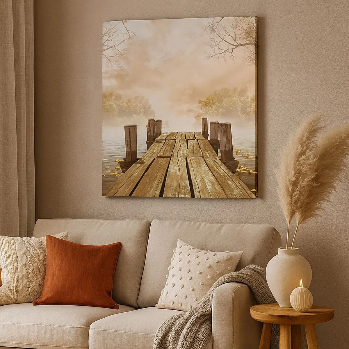 Impression sur toile - Image sur toile - La douce tristesse de l'automne - 30x30 cm