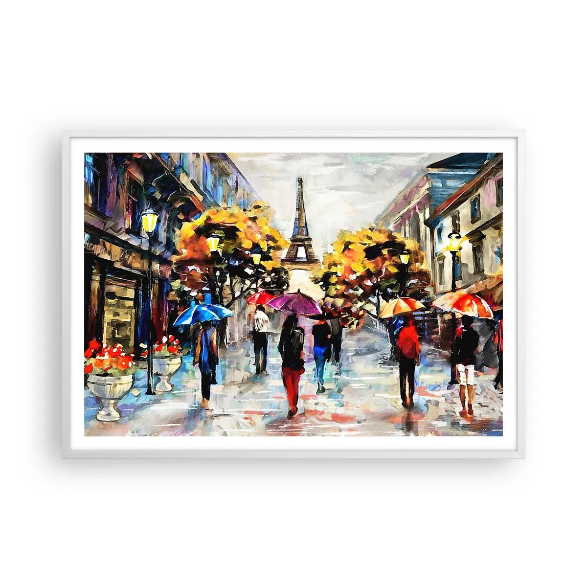 Affiche dans un cadre blanc - Poster - Particulièrement beau en automne - 100x70 cm