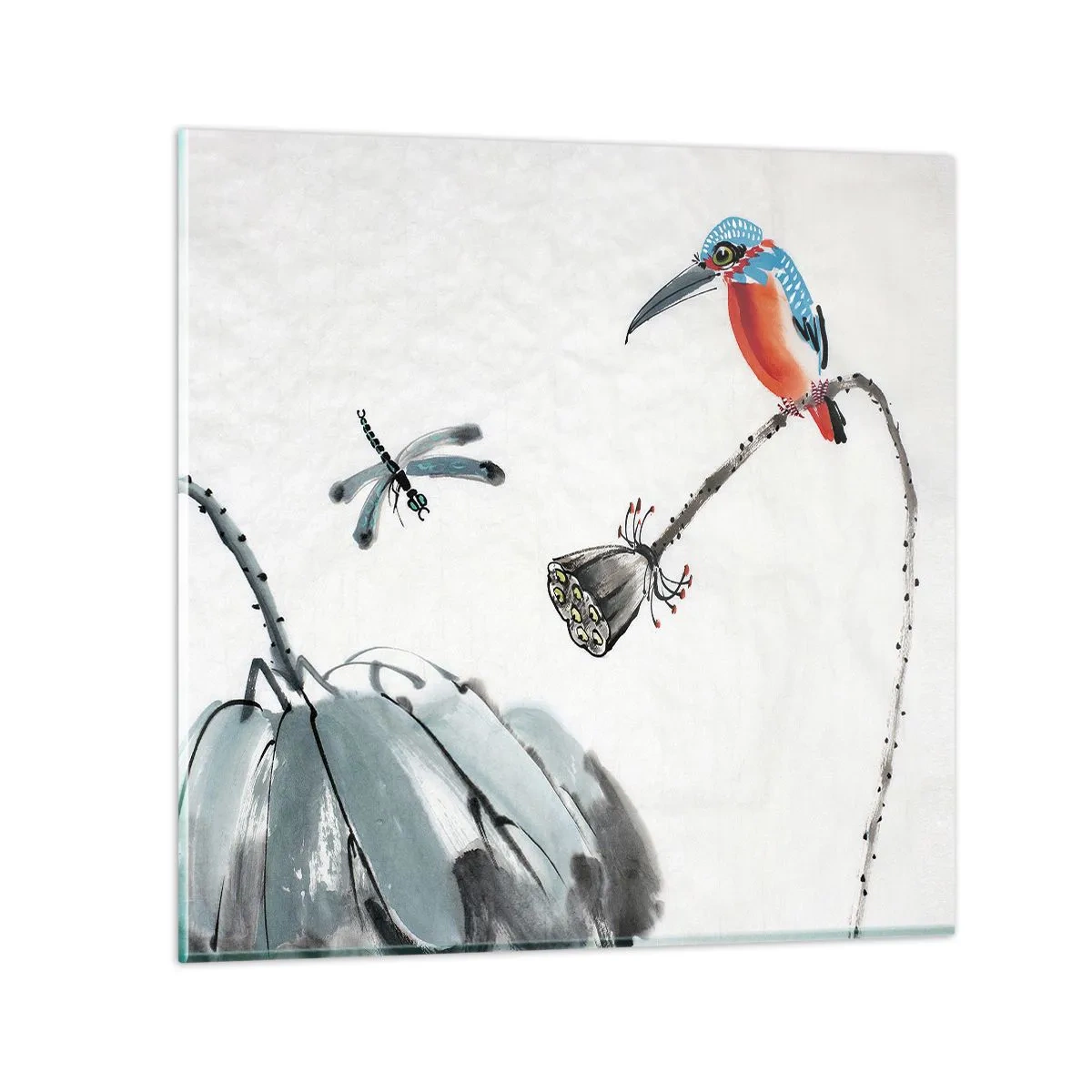 Impression sur verre - Image sur verre - La vie du champ - 30x30 cm
