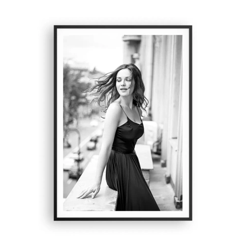 Affiche dans un cadre noir - Poster - Certainement un Parisien - 70x100 cm