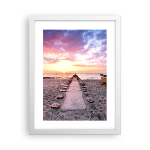 Affiche dans un cadre blanc - Poster - Moment d'expérience profonde - 30x40 cm