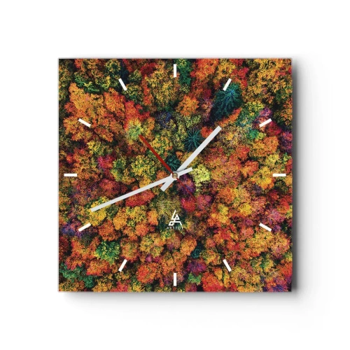 Horloge murale - Pendule murale - Bouquet d'arbres automnal - 40x40 cm