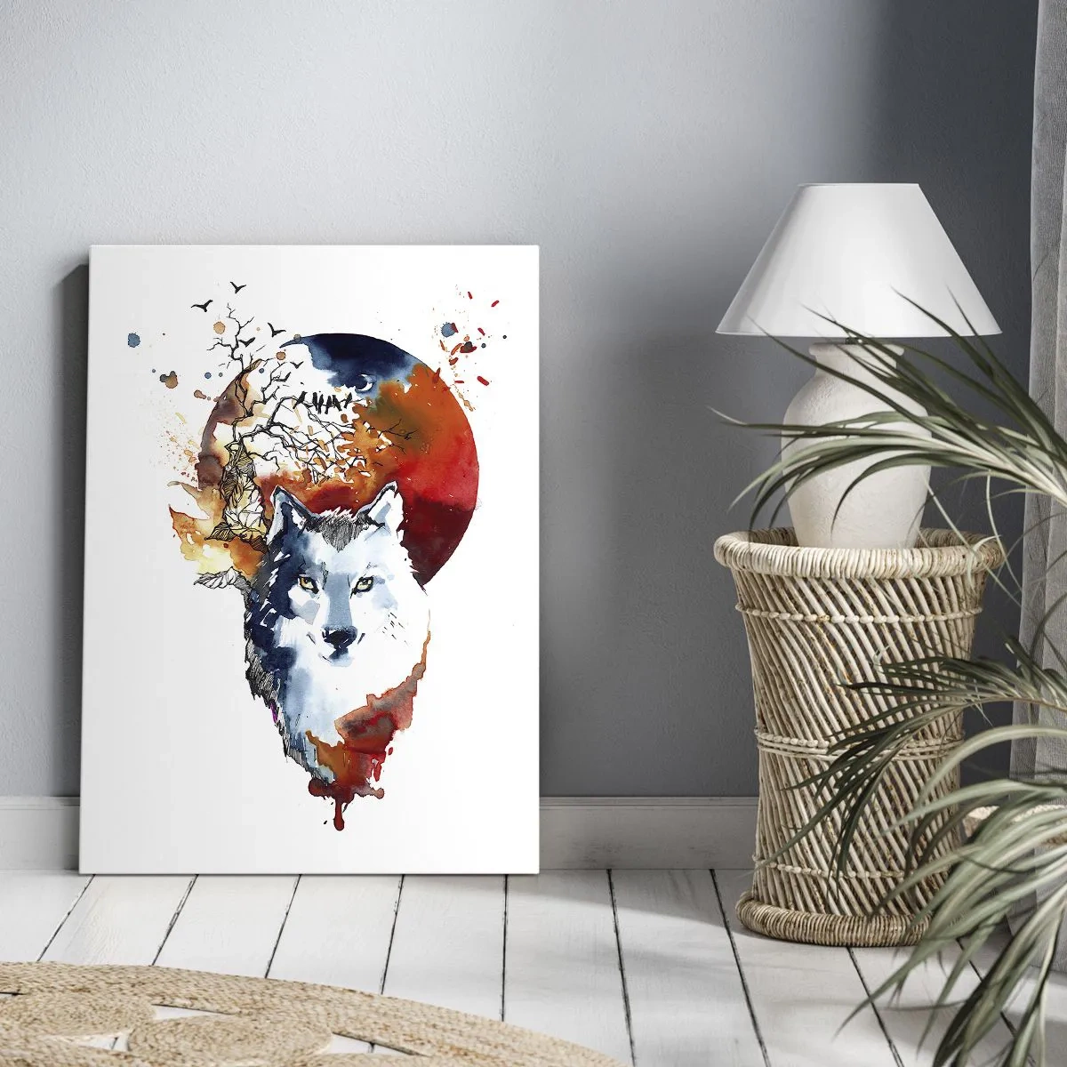 Impression sur toile - Image sur toile - Nez à nez avec la nuit - 55x100 cm