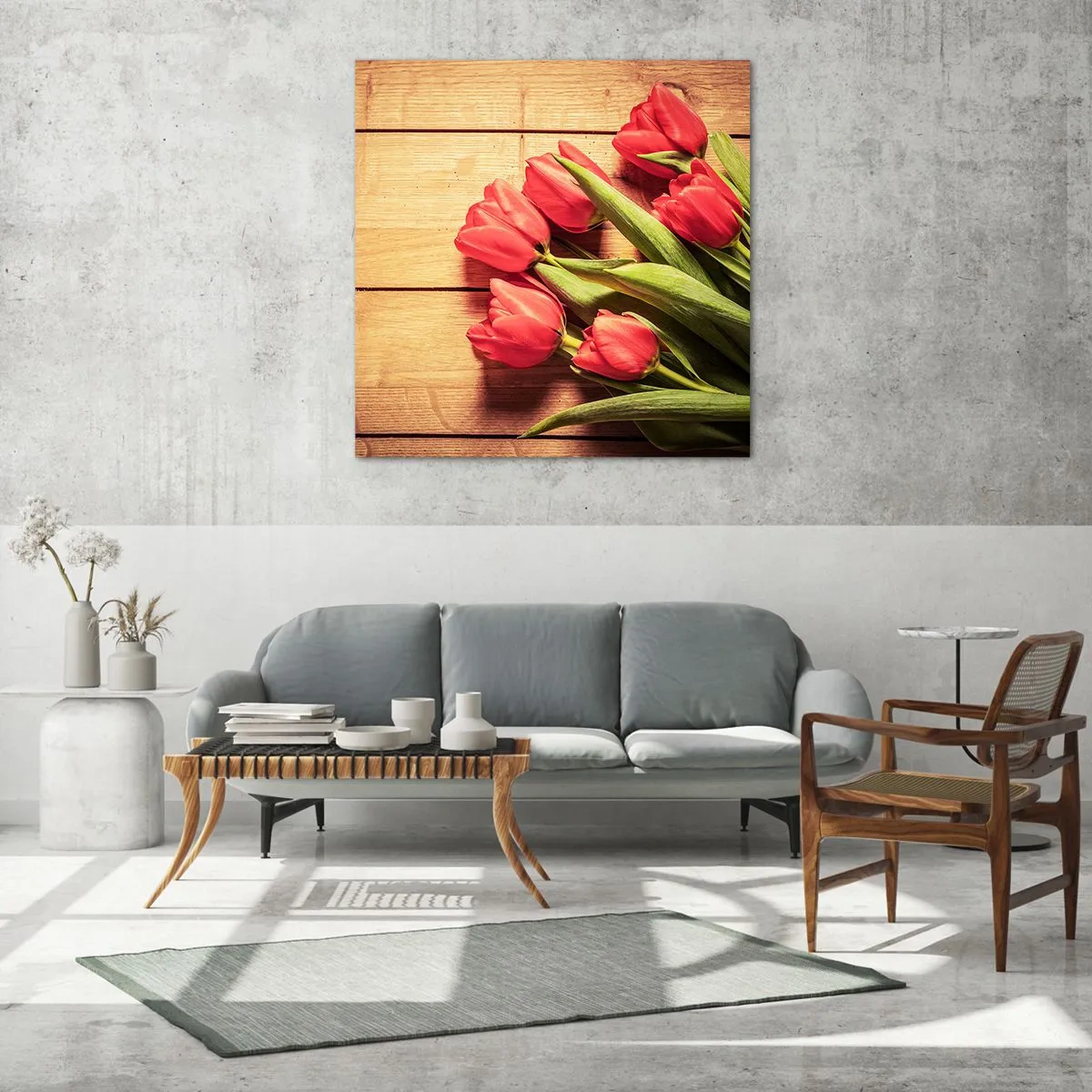 Impression sur verre - Image sur verre - Défi du printemps - 50x50 cm