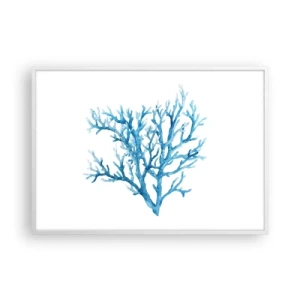 Affiche dans un cadre blanc - Poster - Filigrane nautique - 100x70 cm