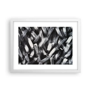 Affiche dans un cadre blanc - Poster - L'abstraction dans l'esprit industriel - 40x30 cm