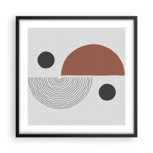 Affiche dans un cadre noir - Poster - Perfection de la roue - 50x50 cm