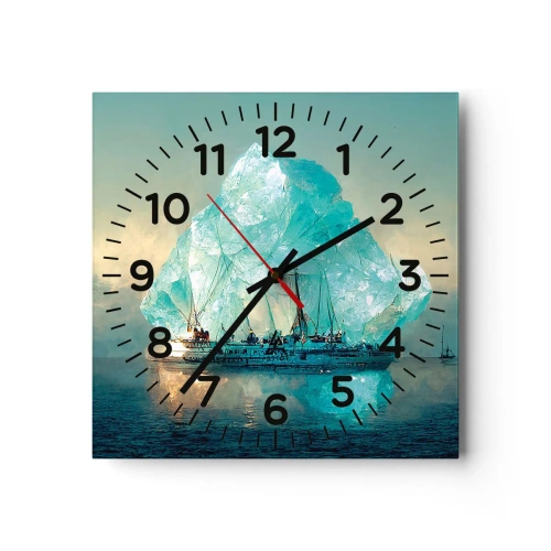 Horloge murale - Pendule murale - Diamant arctique - 40x40 cm