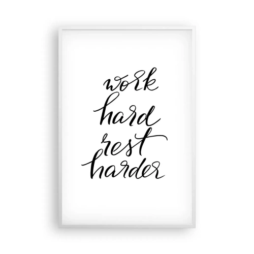 Affiche dans un cadre blanc - Poster - Équilibre de vie - 61x91 cm