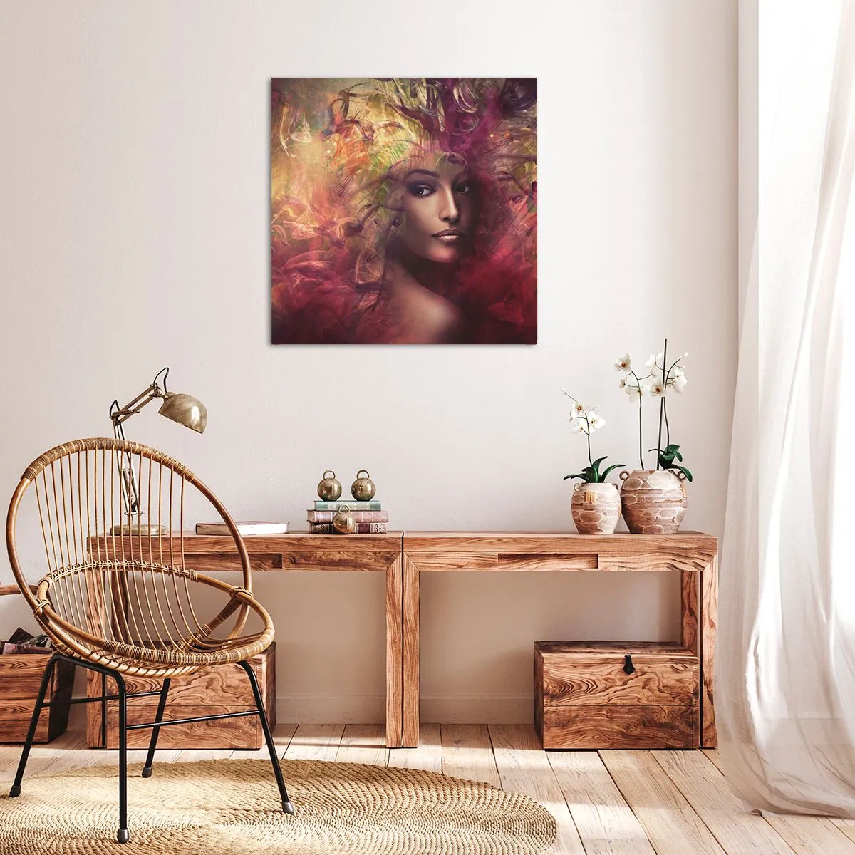 Impression sur toile - Image sur toile - Je suis ici! - 50x50 cm