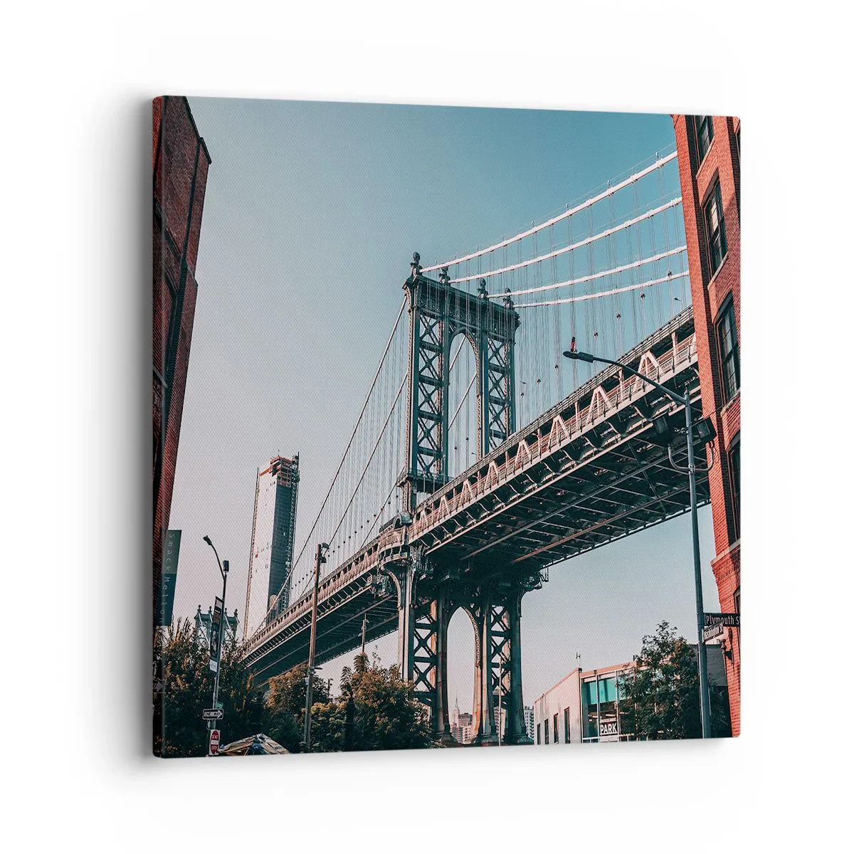 Impression sur toile - Image sur toile - Sur les vagues de la ville - 40x40 cm