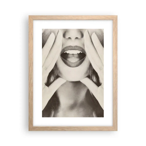 Affiche dans un chêne clair - Poster - J'arrive! - 30x40 cm