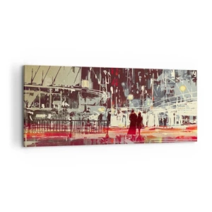Impression sur toile - Image sur toile - Une grande traversée de ville - 100x40 cm