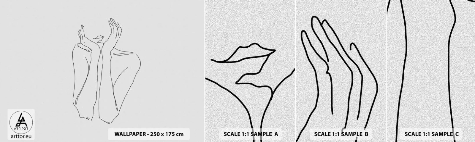 Échantillon De Papier Peint Standard Eco - De quoi rêvent les femmes - Femme, Graphique, Morceau - 100x30 cm