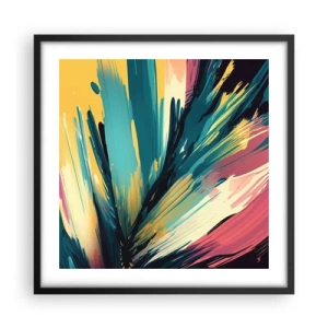 Affiche dans un cadre noir - Poster - Composition – une explosion de joie - 50x50 cm