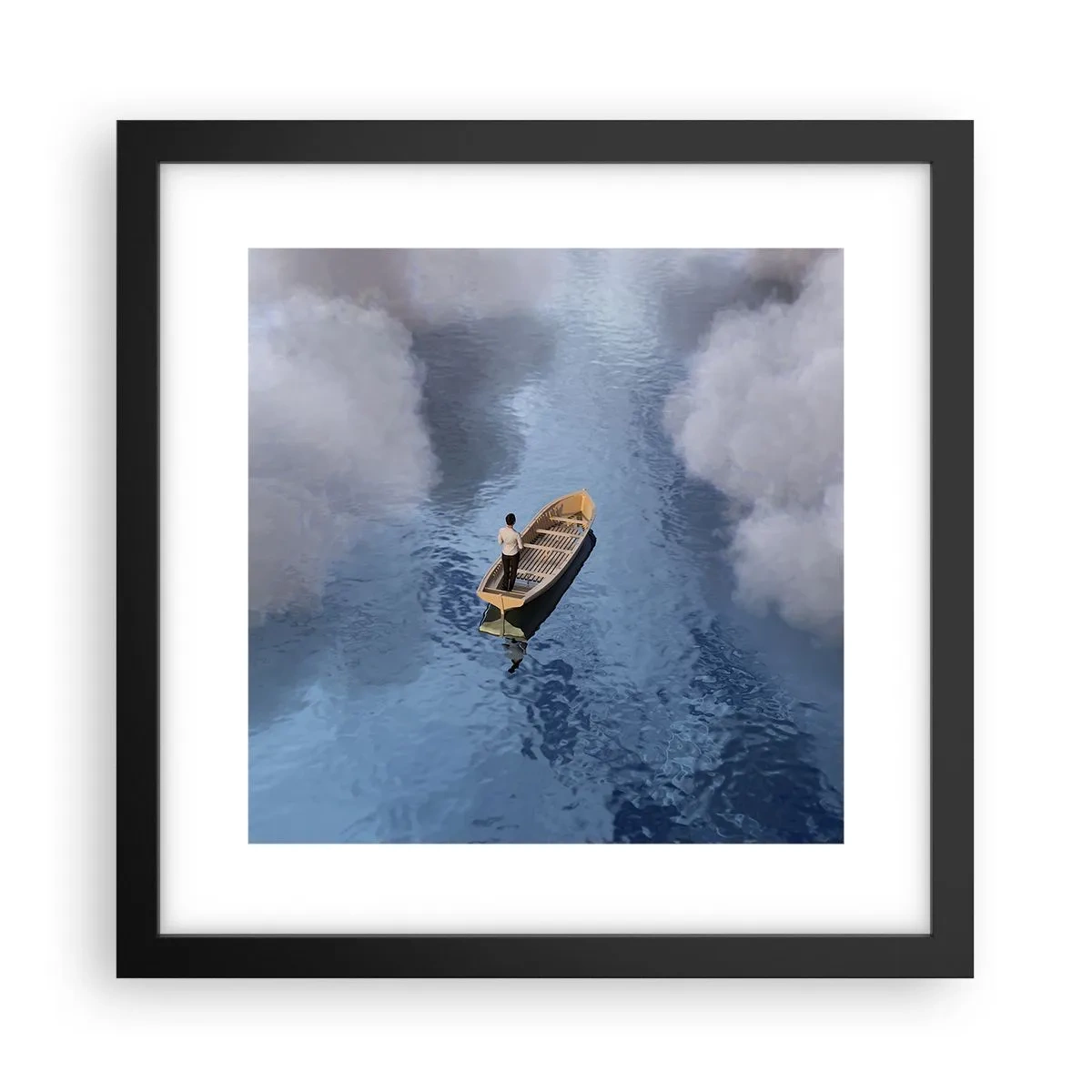 Affiche dans un cadre noir - Poster - Vie – voyage – inconnu - 30x30 cm