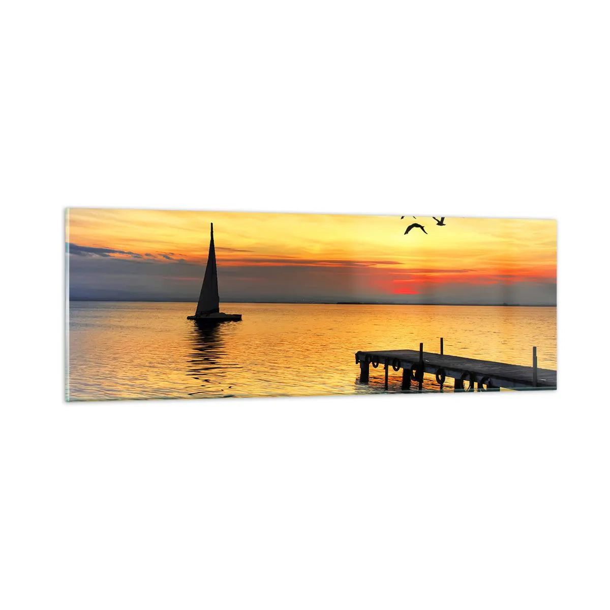 Impression sur verre - Image sur verre - Le soir revient - 90x30 cm