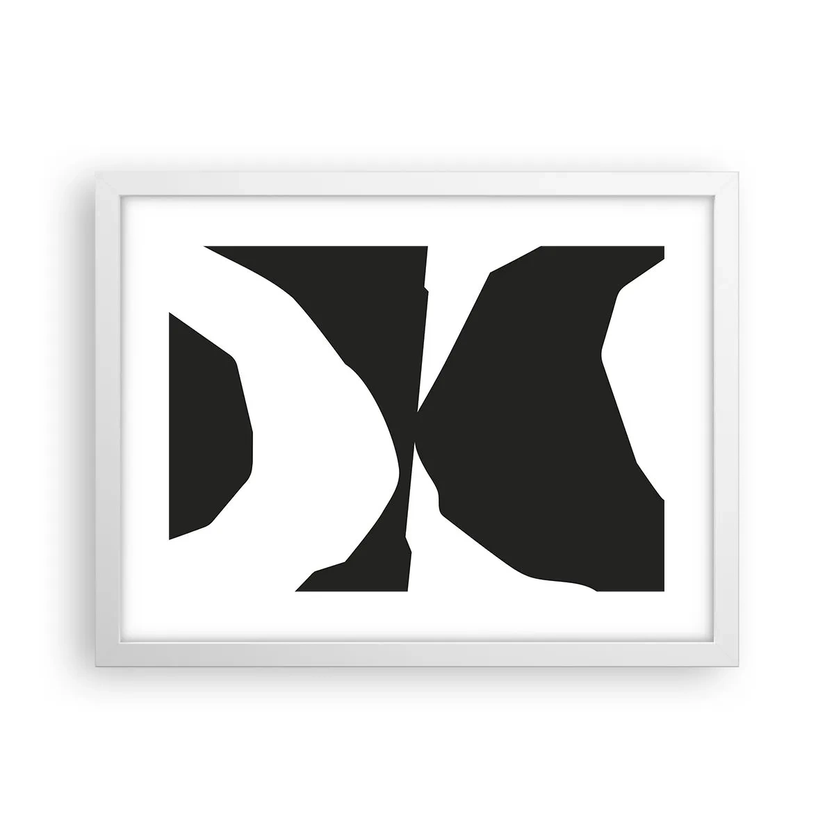 Affiche dans un cadre blanc - Poster - Positif négatif - 40x30 cm