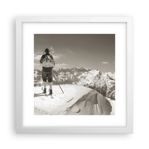 Affiche dans un cadre blanc - Poster - Toutes les mêmes ces montagnes - 30x30 cm