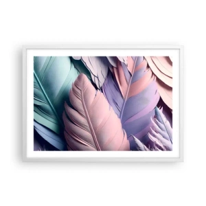 Affiche dans un cadre blanc - Poster - Oiseau chic - 70x50 cm