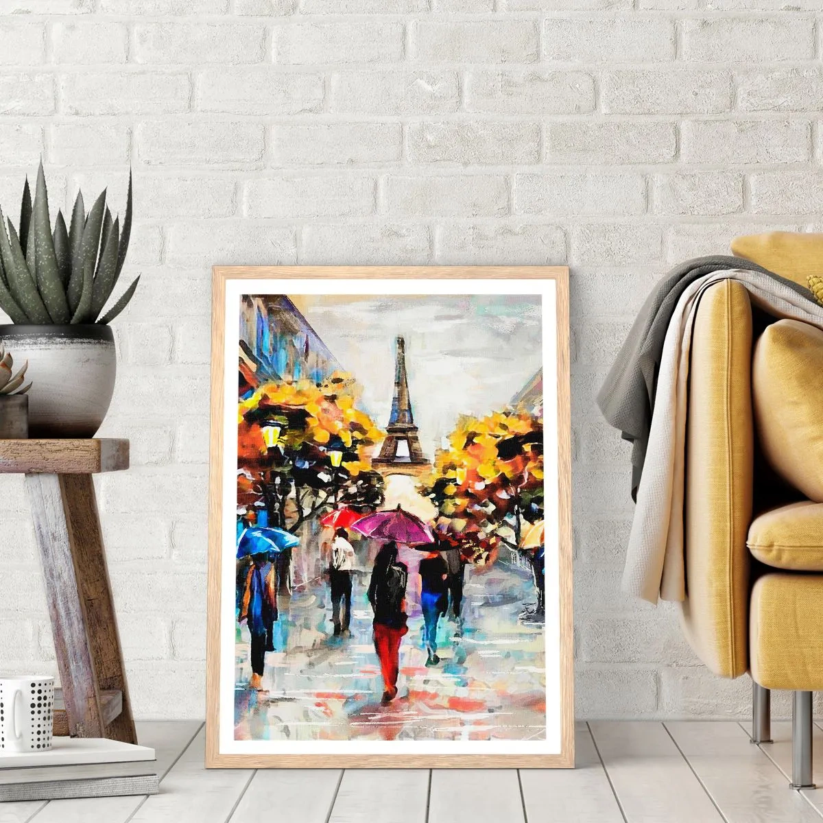 Affiche dans un chêne clair - Poster - Particulièrement beau en automne - 40x50 cm