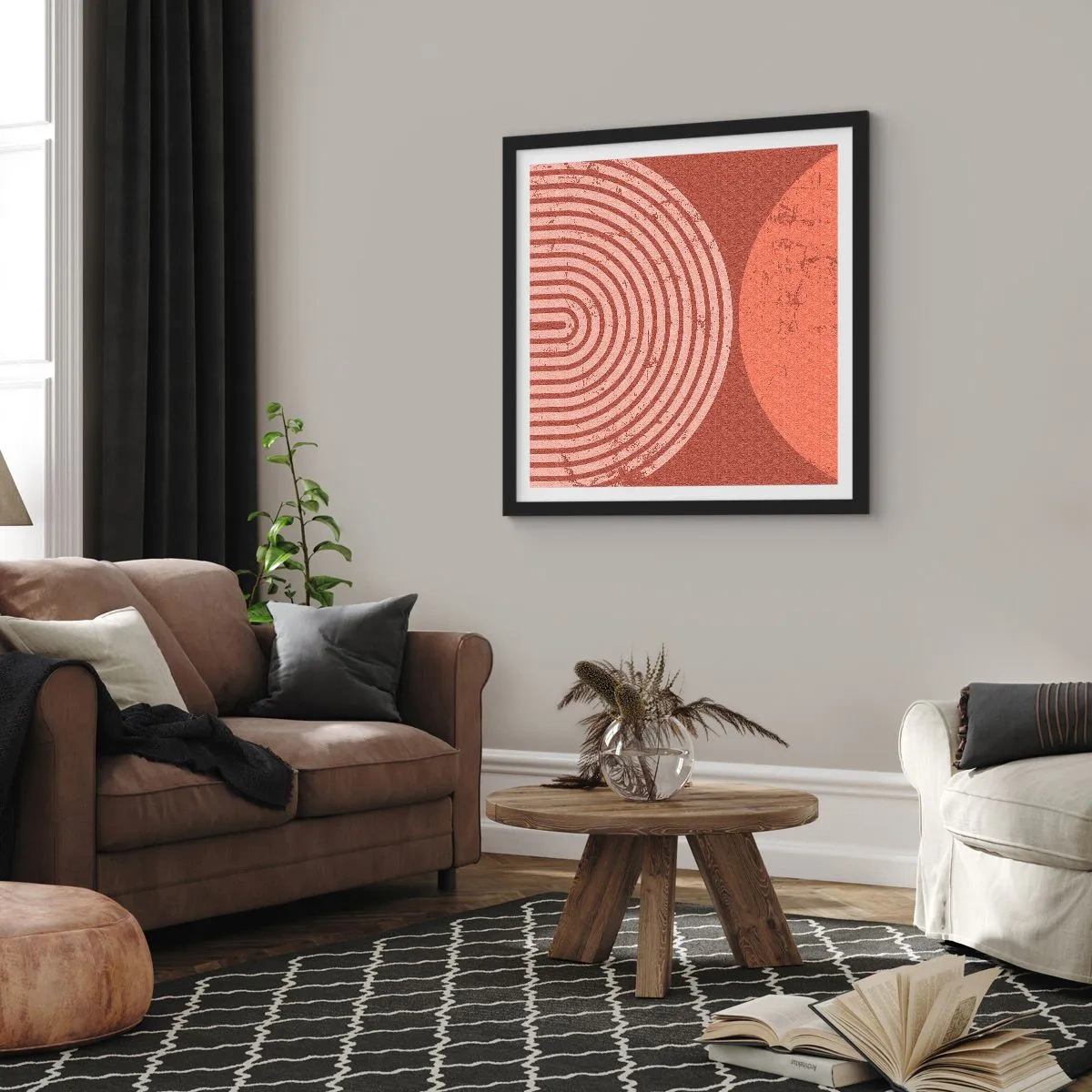 Affiche dans un cadre noir - Poster - Une relation proche - 60x60 cm