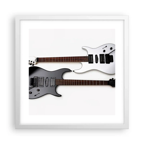 Affiche dans un cadre blanc - Poster - Harmonie des formes - 40x40 cm