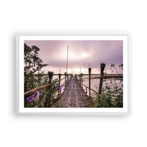 Affiche dans un cadre blanc - Poster - Le silence et le calme d'Asie - 70x50 cm