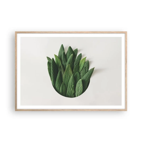 Affiche dans un chêne clair - Poster - Curiosité sans retenue - 100x70 cm