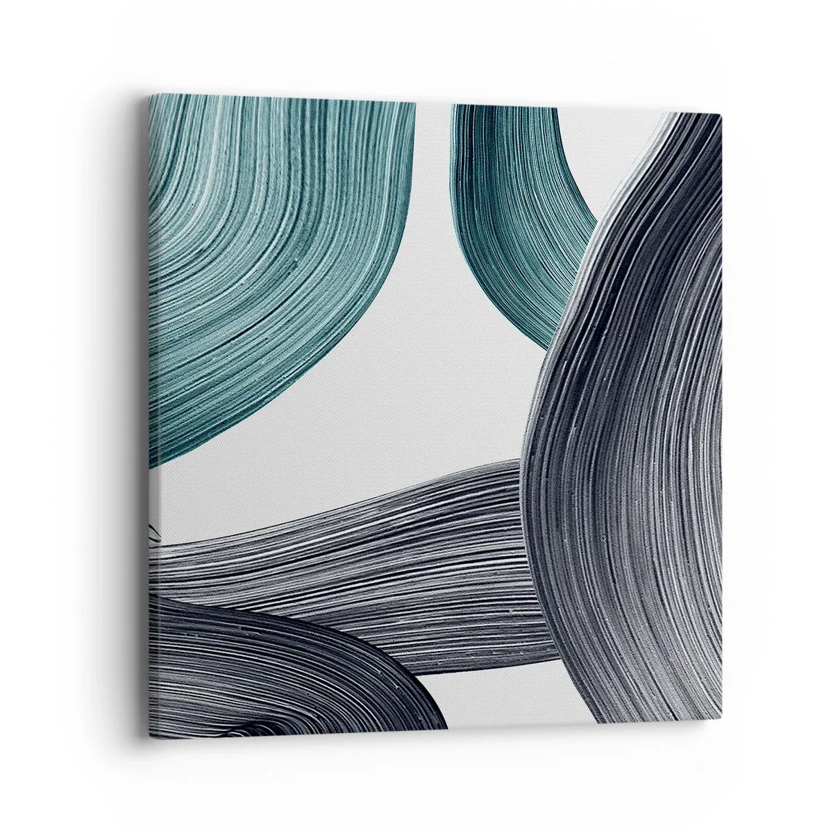 Impression sur toile - Image sur toile - Sentiers émeraude et noirs - 40x40 cm