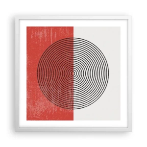 Affiche dans un cadre blanc - Poster - Dans le mille - 50x50 cm