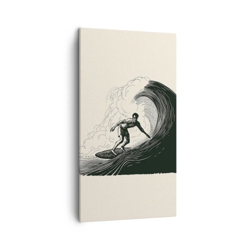 Impression sur toile - Image sur toile - Le roi de la vague - 45x80 cm