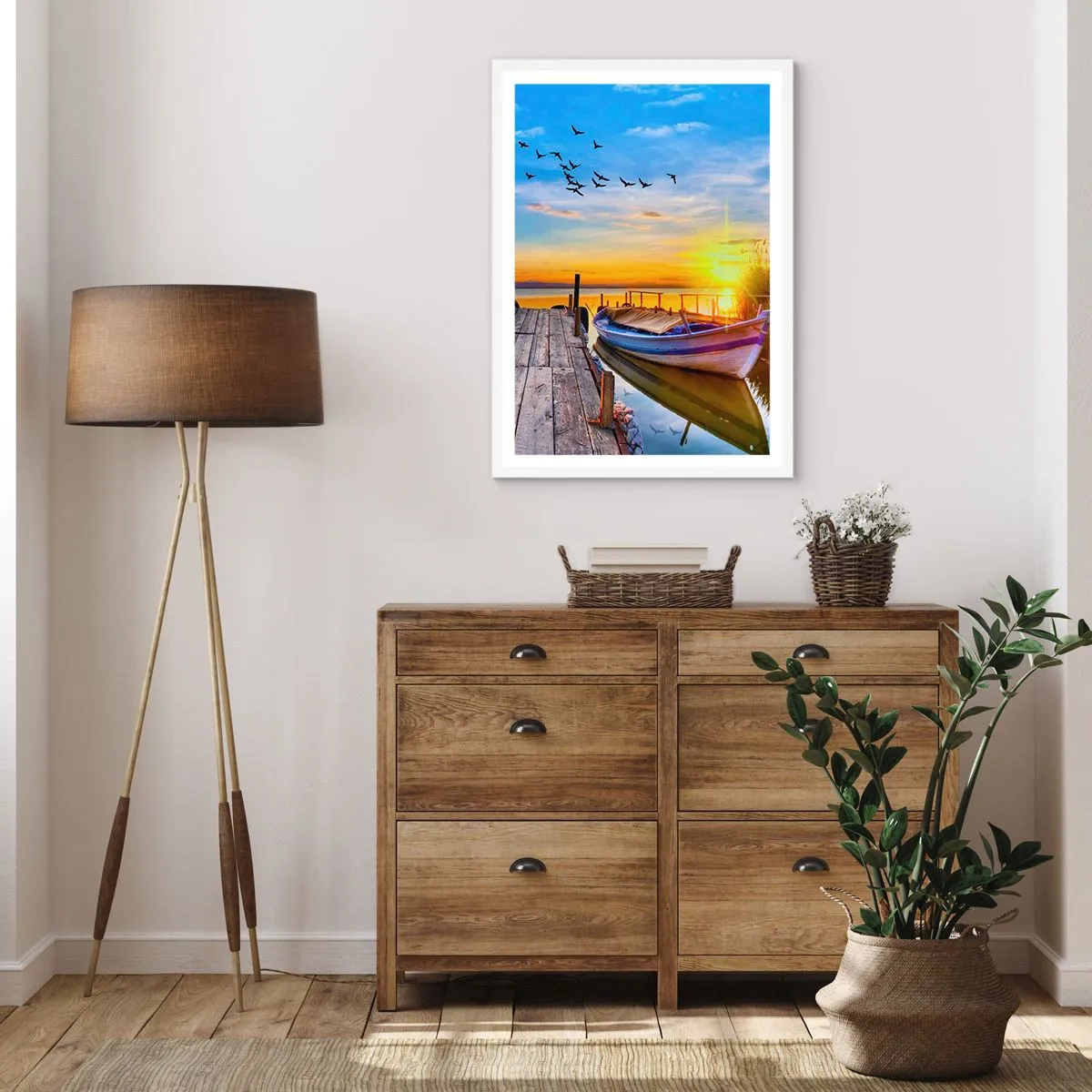 Affiche dans un cadre blanc - Poster - Au revoir, à demain - 40x50 cm