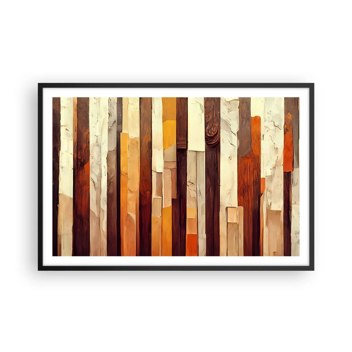 Affiche dans un cadre noir - Poster - Hymne des arbres forestiers - 91x61 cm