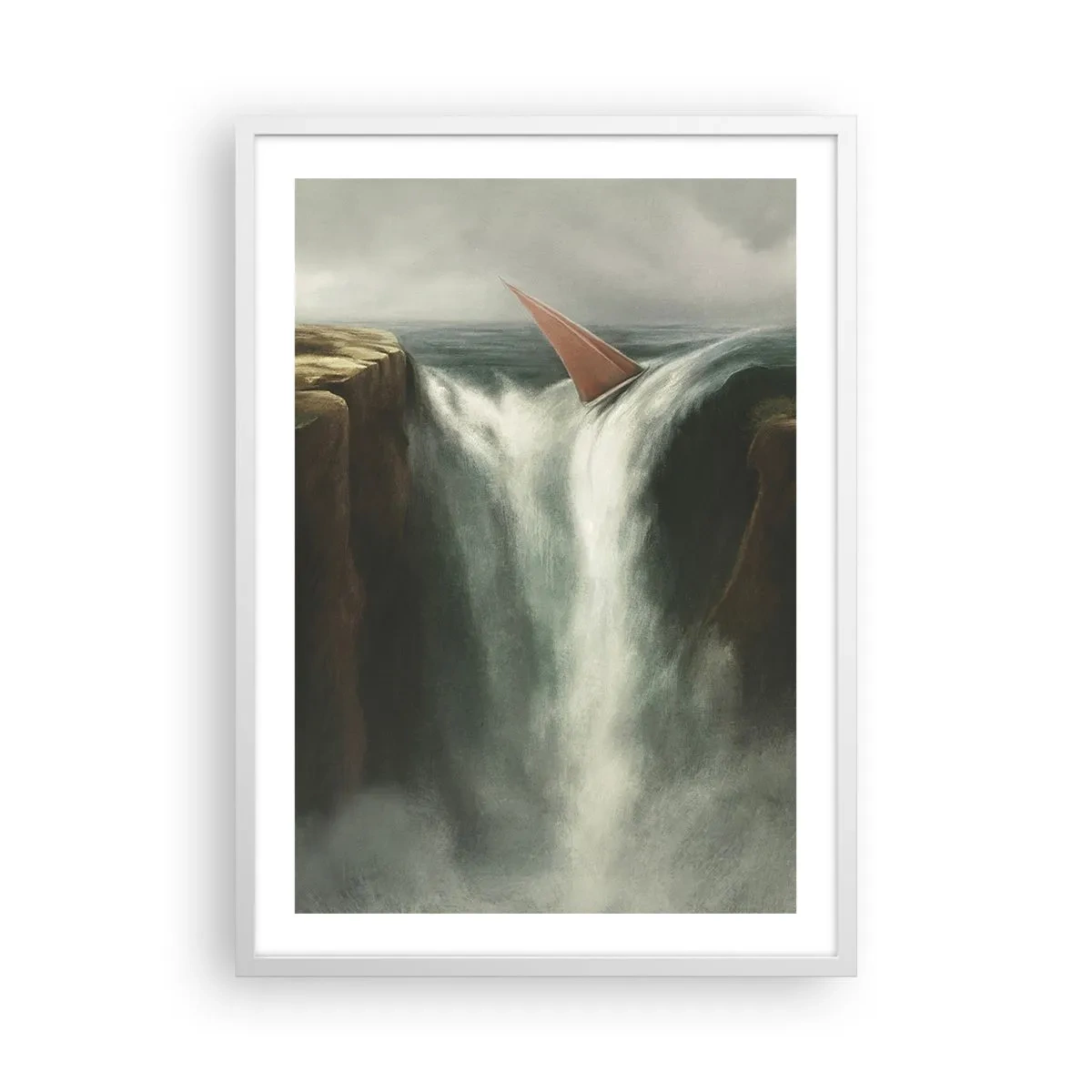 Affiche dans un cadre blanc - Poster - Un avertissement de la vie - 50x70 cm