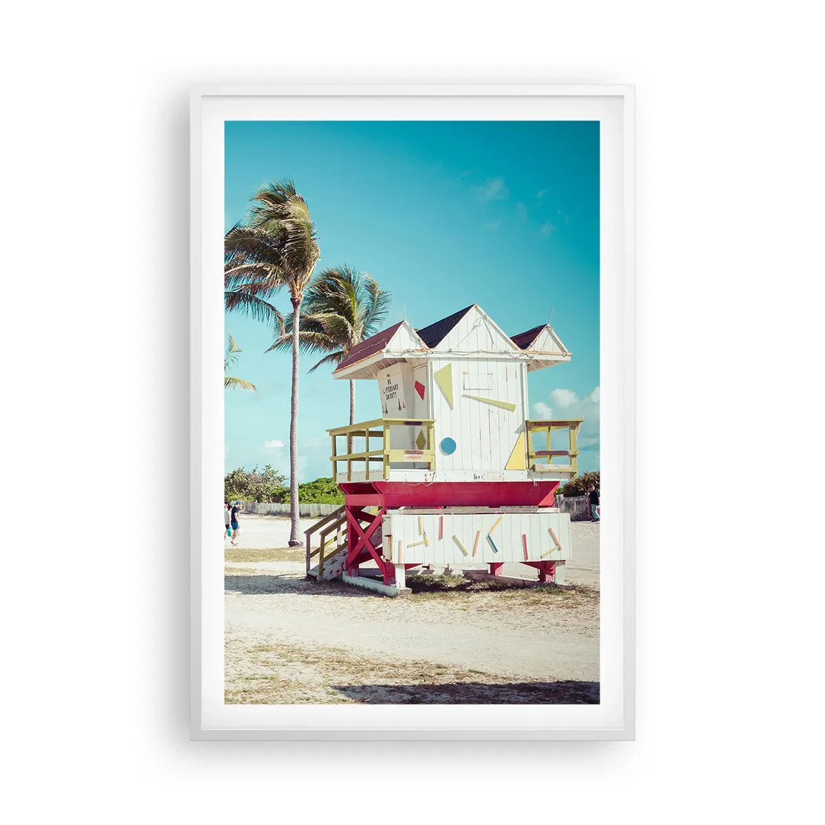 Affiche dans un cadre blanc - Poster - Une belle journée devant toi - 61x91 cm