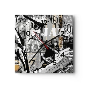 Horloge murale - Pendule murale - Au rythme de New York - 40x40 cm