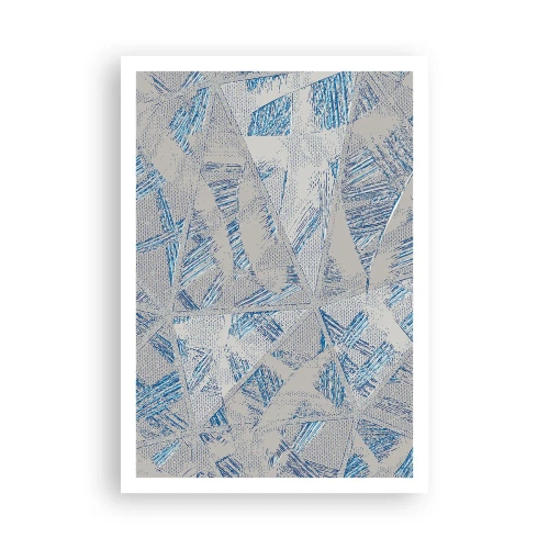 Affiche - Poster - Dans un labyrinthe bleu-gris - 70x100 cm
