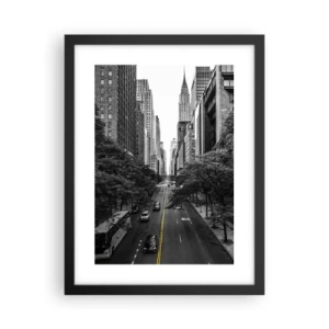 Affiche dans un cadre noir - Poster - Matin new-yorkais - 30x40 cm