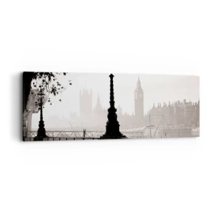 Impression sur toile - Image sur toile - Un matin londonien - 90x30 cm