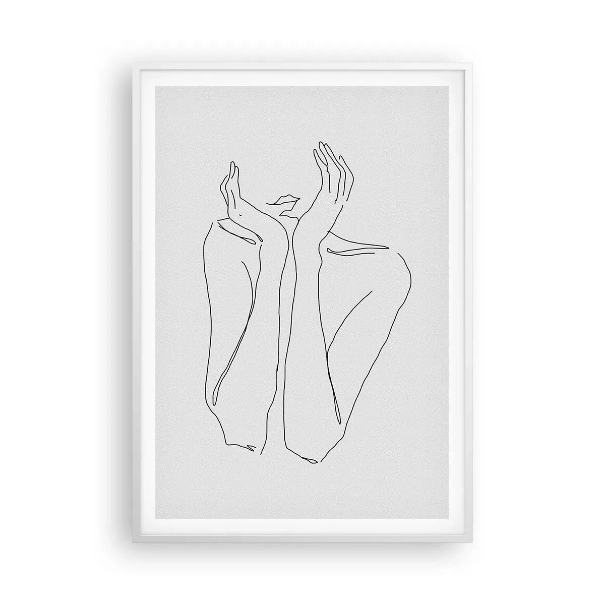 Affiche dans un cadre blanc - Poster - De quoi rêvent les femmes - 70x100 cm