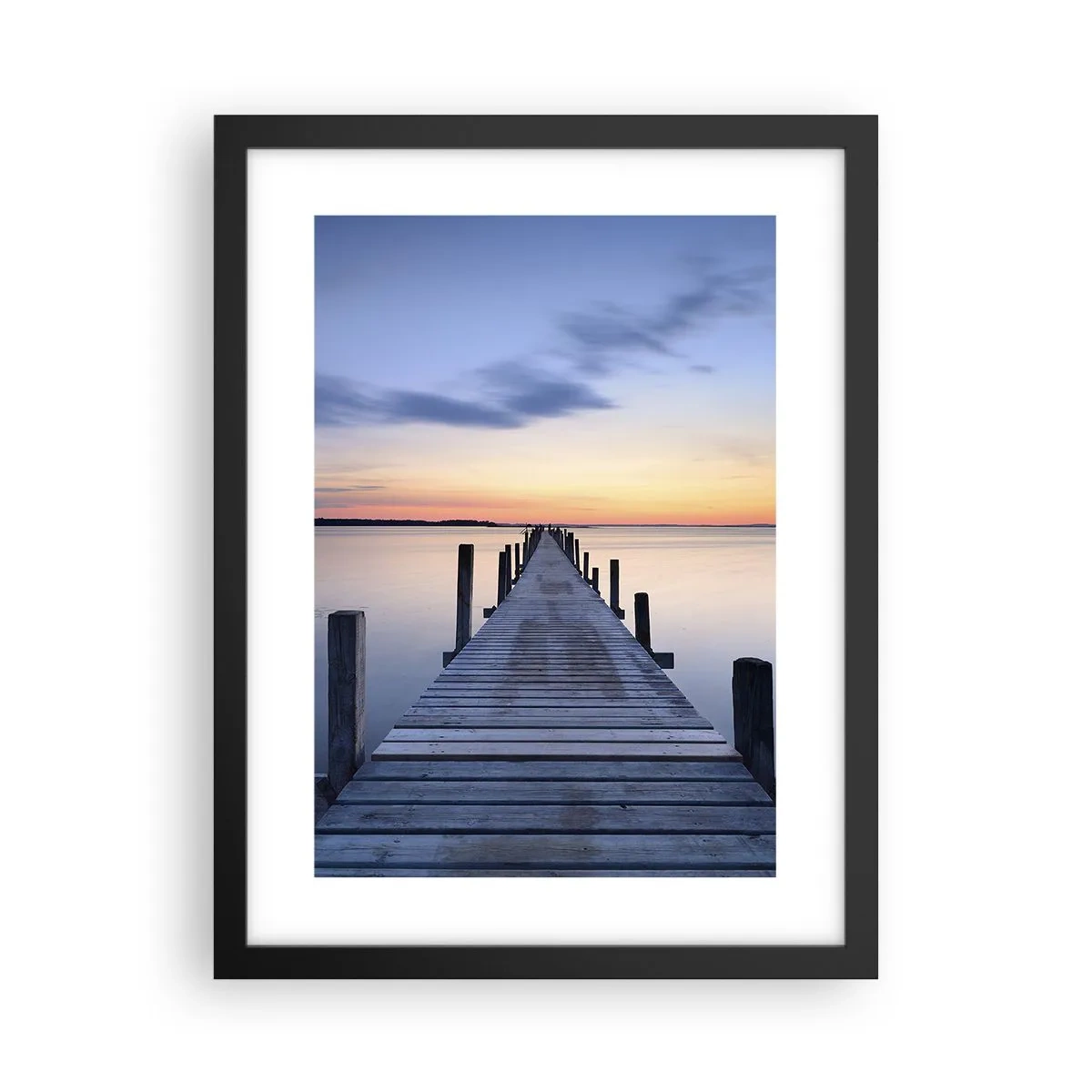 Affiche dans un cadre noir - Poster - Le calme d'un crépuscule serein - 30x40 cm
