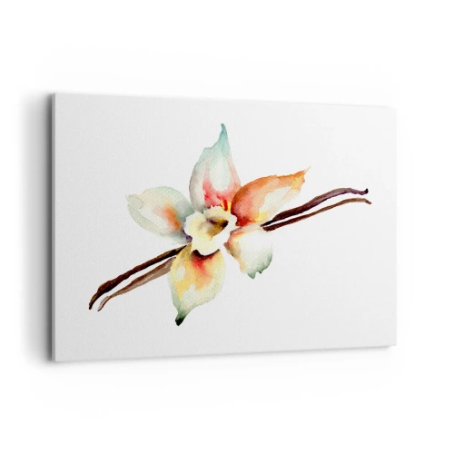 Impression sur toile - Image sur toile - Illustration florale à l'aquarelle aux couleurs pastel - 120x80cm - Douceur de couleur renversée - Décoration murale moderne pour le salon et la chambre ARTTOR