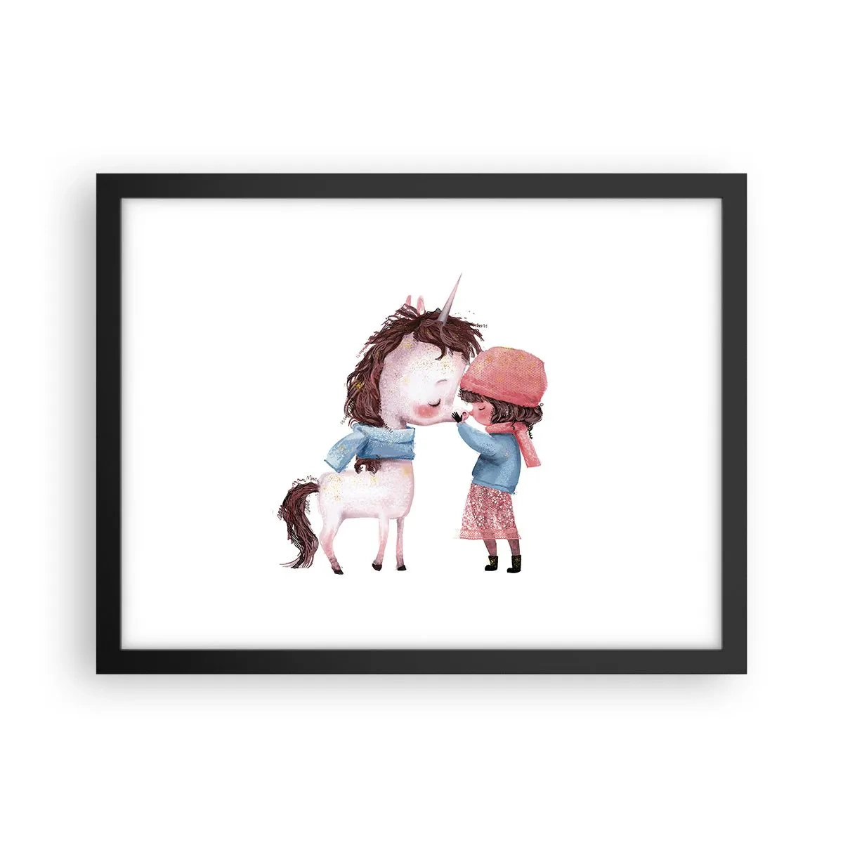 Affiche dans un cadre noir - Poster - Histoire d'hiver - 40x30 cm