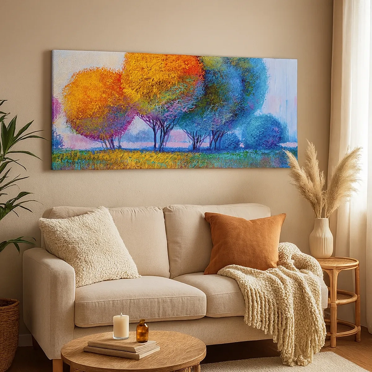 Impression sur toile - Image sur toile - Un bouquet de couleurs éclatantes - 30x30 cm