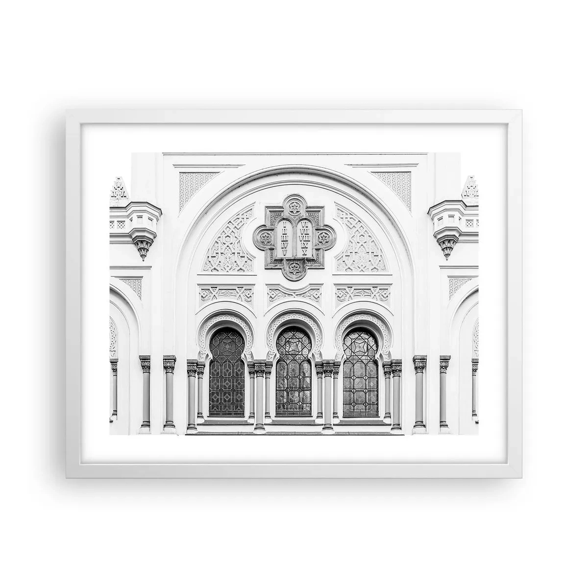 Affiche dans un cadre blanc - Poster - À la frontière des cultures - 50x40 cm