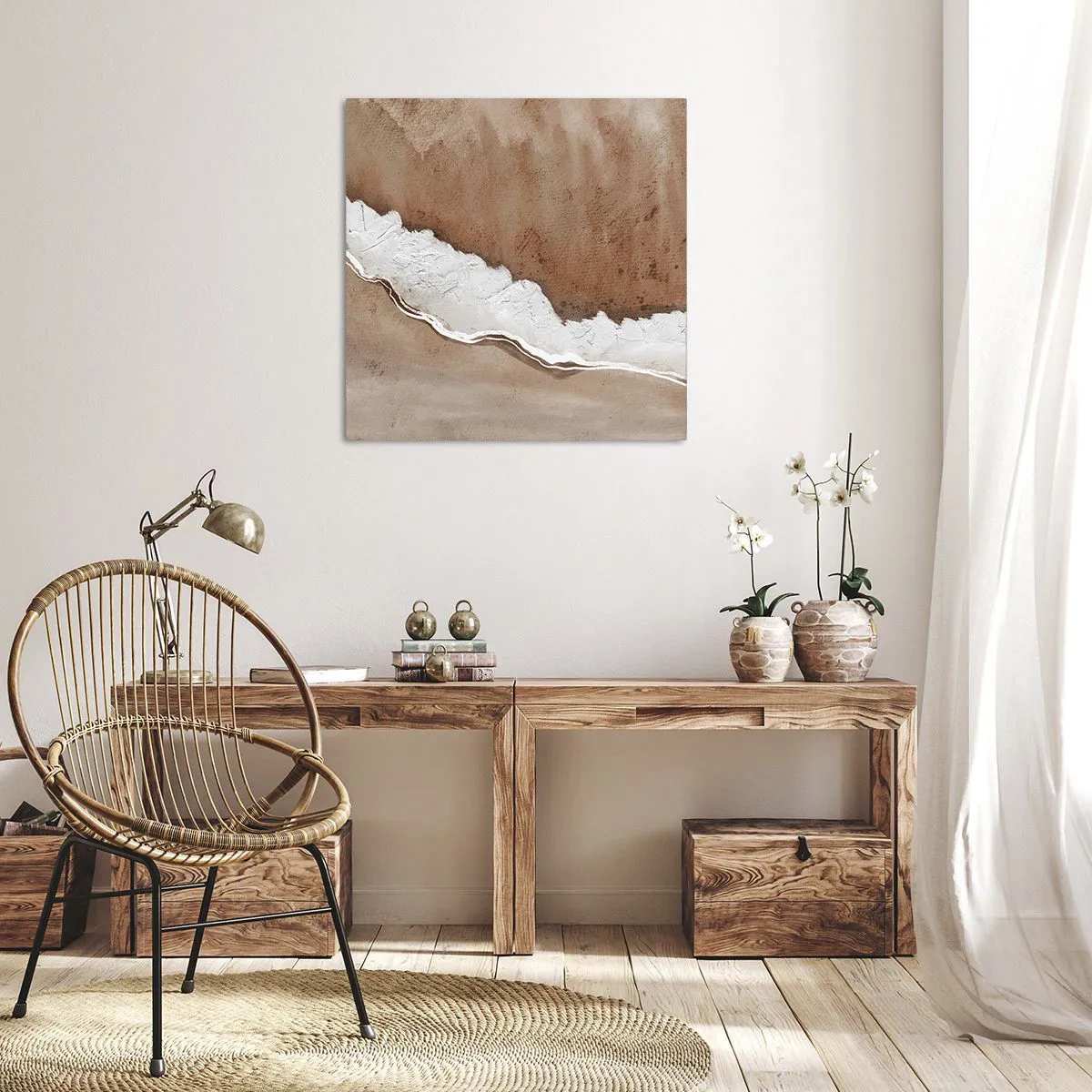 Impression sur toile - Image sur toile - Dans des couleurs de la terre - 50x50 cm