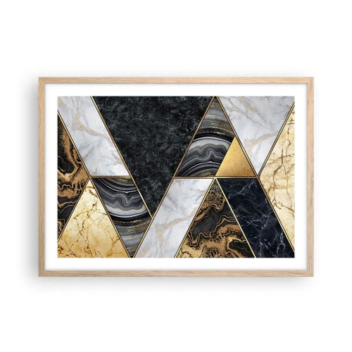 Affiche dans un chêne clair - Poster - Pierre après pierre - 70x50 cm