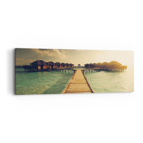 Impression sur toile - Image sur toile - Invitation chaleureuse - 90x30 cm